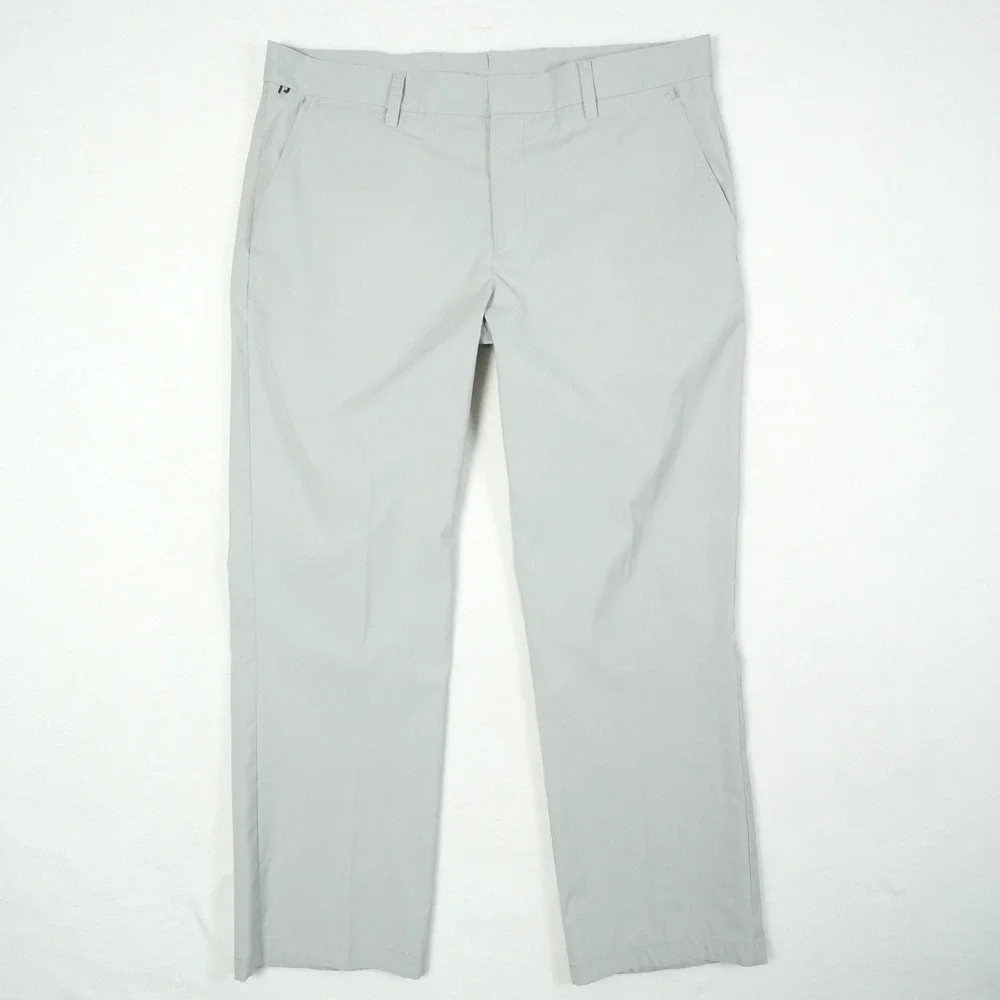 J Lindeberg Mens Regular Fit Light Gray Golf Chinos Pants 36x32